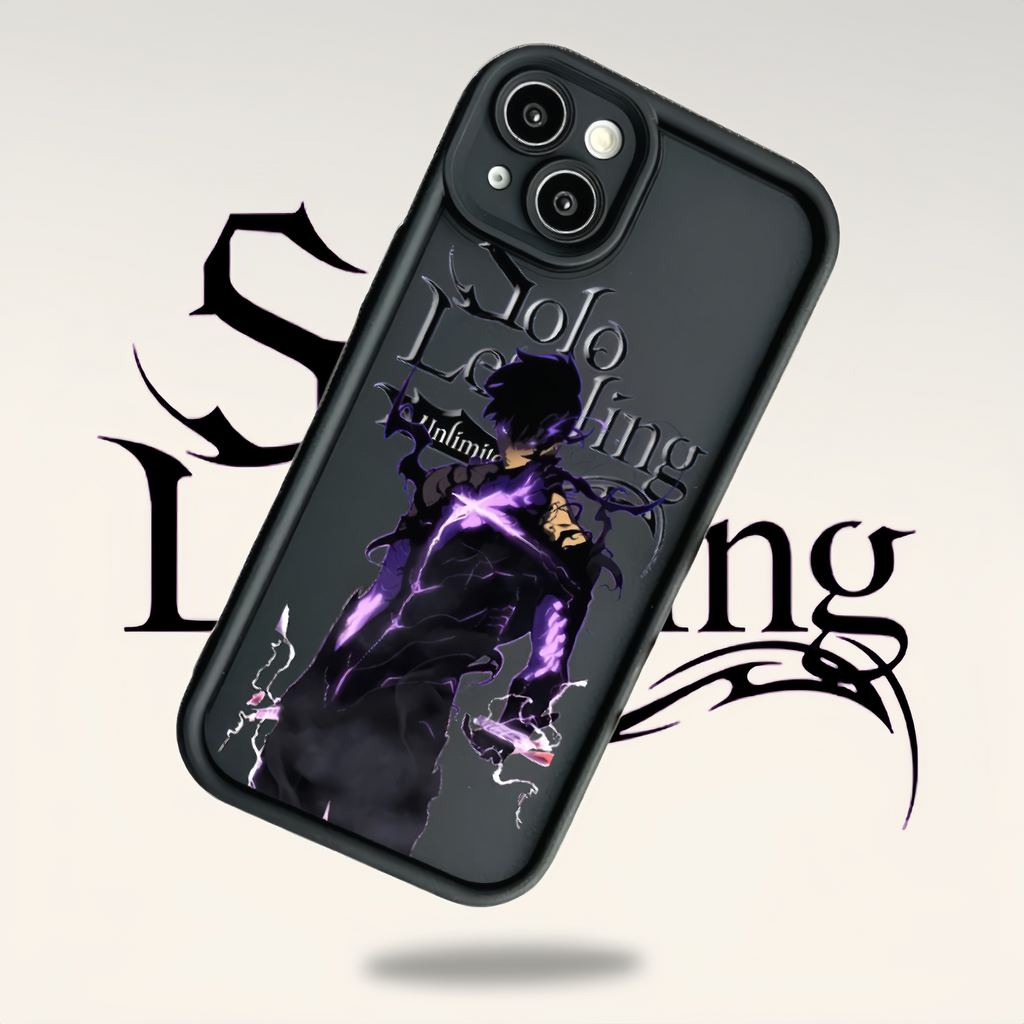 Estuche para teléfono con escalera de ojos suave Solo Leveling Shadow King para Apple iPhone 15 14 13 Pro Max Plus